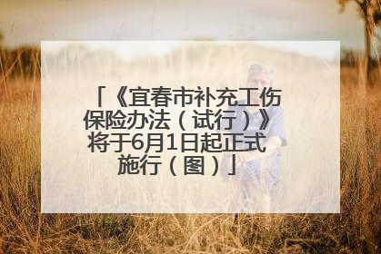 《宜春市补充工伤保险办法（试行）》将于6月1日起正式施行（图）
