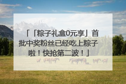 「粽子礼盒0元享」首批中奖粉丝已经吃上粽子啦！快抢第二波！