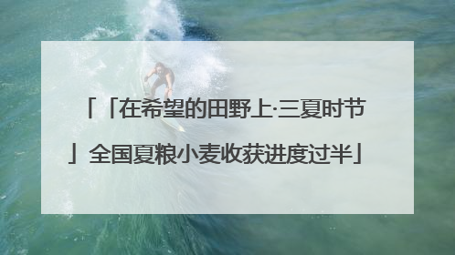 「在希望的田野上·三夏时节」全国夏粮小麦收获进度过半