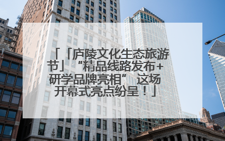 「庐陵文化生态旅游节」“精品线路发布+研学品牌亮相” 这场开幕式亮点纷呈！