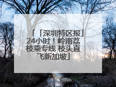 「深圳特区报」24小时！岭南荔枝乘专线 枝头直飞新加坡