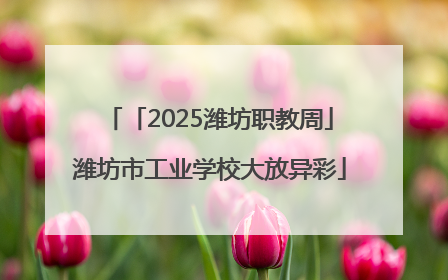 「2025潍坊职教周」潍坊市工业学校大放异彩