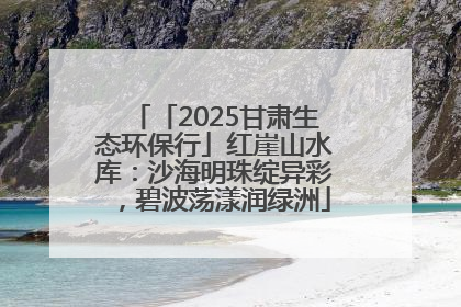 「2025甘肃生态环保行」红崖山水库：沙海明珠绽异彩，碧波荡漾润绿洲