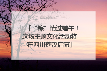 “粽”情过端午！这场主题文化活动将在四川蓬溪启幕