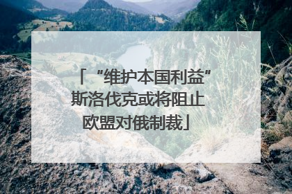 “维护本国利益” 斯洛伐克或将阻止欧盟对俄制裁