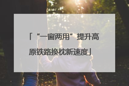 “一窗两用”提升高原铁路换枕新速度