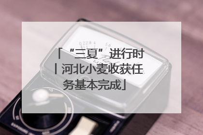 “三夏”进行时丨河北小麦收获任务基本完成