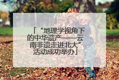 “地理学视角下的中华遗产——云南非遗走进北大”活动成功举办
