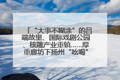 “大事不糊涂”的吕端故里、国际戏剧公园、核雕产业重镇……厚重廊坊下扬州“吆喝”优质文旅资源