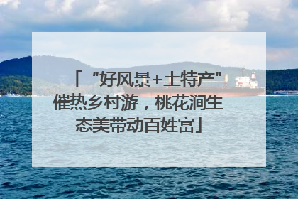 “好风景+土特产”催热乡村游，桃花涧生态美带动百姓富