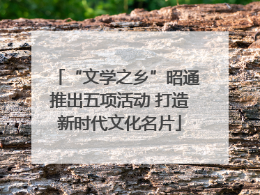 “文学之乡”昭通推出五项活动 打造新时代文化名片