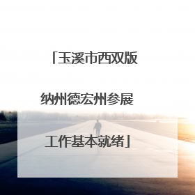 玉溪市西双版纳州德宏州参展工作基本就绪