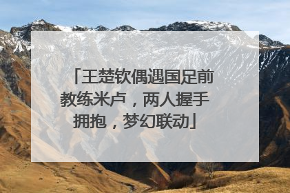 王楚钦偶遇国足前教练米卢，两人握手拥抱，梦幻联动