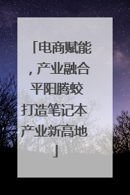 电商赋能，产业融合 平阳腾蛟打造笔记本产业新高地