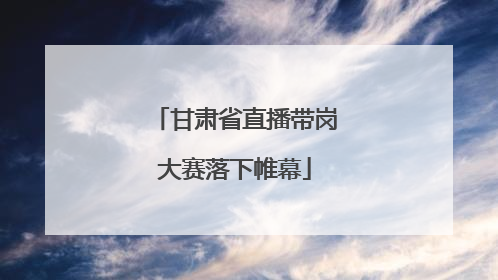 甘肃省直播带岗大赛落下帷幕