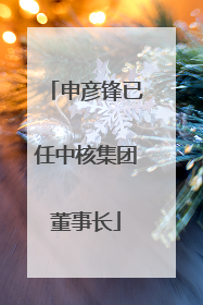 申彦锋已任中核集团董事长