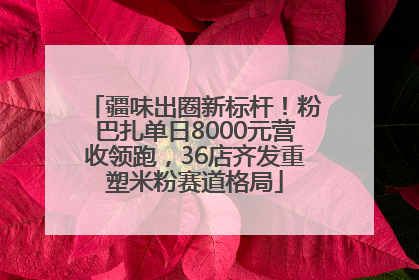 疆味出圈新标杆！粉巴扎单日8000元营收领跑，36店齐发重塑米粉赛道格局