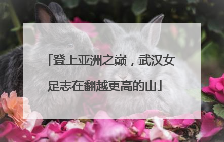 登上亚洲之巅，武汉女足志在翻越更高的山
