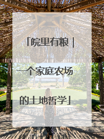 皖里有粮｜一个家庭农场的土地哲学