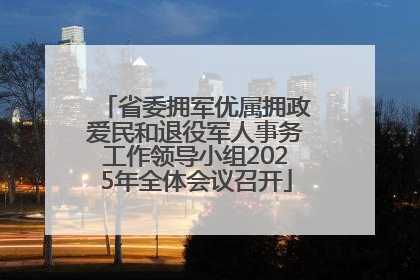 省委拥军优属拥政爱民和退役军人事务工作领导小组2025年全体会议召开