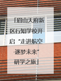 眉山天府新区行知学校开启“走进航空·逐梦未来”研学之旅