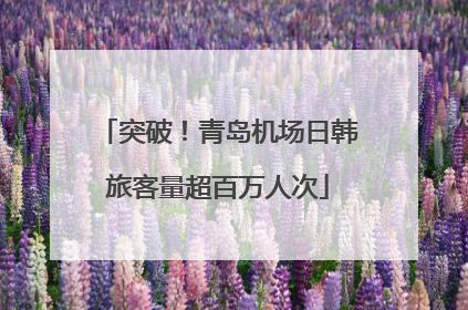 突破！青岛机场日韩旅客量超百万人次