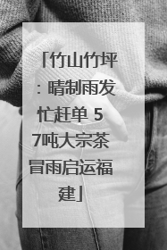 竹山竹坪：晴制雨发忙赶单 57吨大宗茶冒雨启运福建