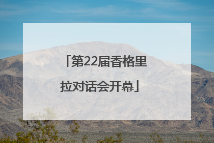 第22届香格里拉对话会开幕