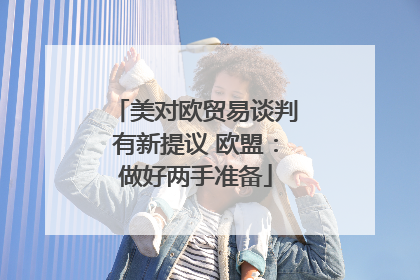 美对欧贸易谈判有新提议 欧盟：做好两手准备