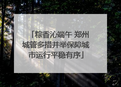 粽香沁端午 郑州城管多措并举保障城市运行平稳有序