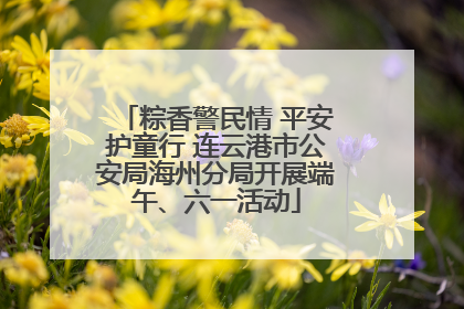 粽香警民情 平安护童行 连云港市公安局海州分局开展端午、六一活动