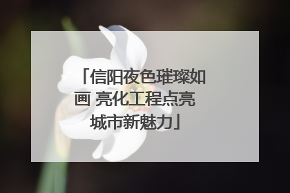 信阳夜色璀璨如画 亮化工程点亮城市新魅力