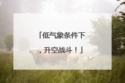 低气象条件下，升空战斗！
