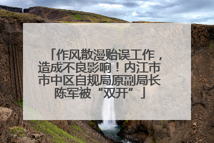 作风散漫贻误工作，造成不良影响！内江市市中区自规局原副局长陈军被“双开”