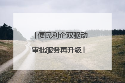 便民利企双驱动 审批服务再升级