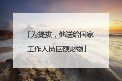 为提拔，他送给国家工作人员巨额财物