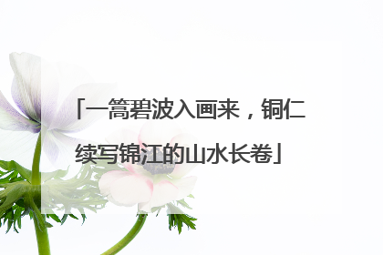 一篙碧波入画来，铜仁续写锦江的山水长卷