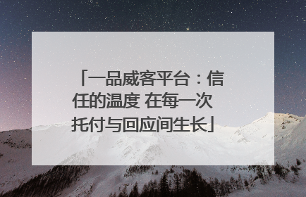 一品威客平台：信任的温度 在每一次托付与回应间生长