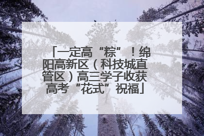 一定高“粽”！绵阳高新区（科技城直管区）高三学子收获高考“花式”祝福