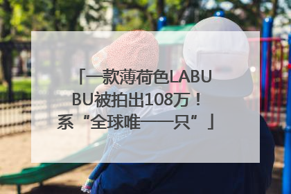 一款薄荷色LABUBU被拍出108万！系“全球唯一一只”