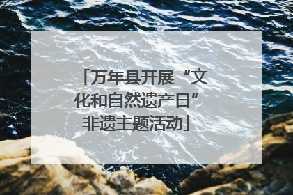 万年县开展“文化和自然遗产日”非遗主题活动