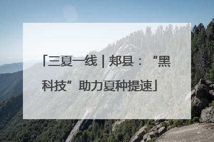 三夏一线｜郏县：“黑科技”助力夏种提速