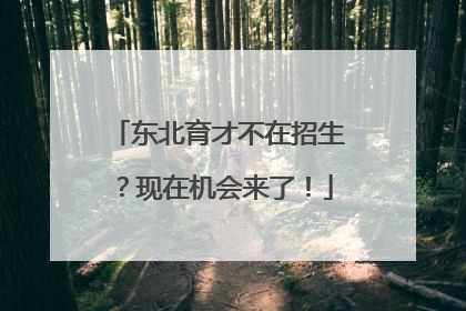 东北育才不在招生？现在机会来了！