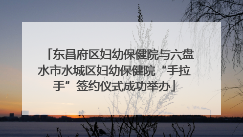 东昌府区妇幼保健院与六盘水市水城区妇幼保健院“手拉手”签约仪式成功举办