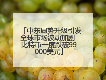 中东局势升级引发全球市场波动加剧 比特币一度跌破99000美元