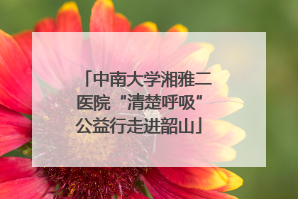 中南大学湘雅二医院“清楚呼吸”公益行走进韶山