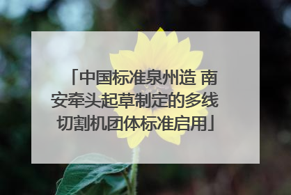 中国标准泉州造 南安牵头起草制定的多线切割机团体标准启用