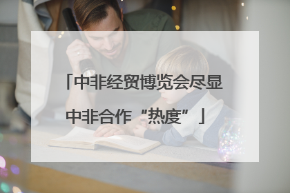 中非经贸博览会尽显中非合作“热度”