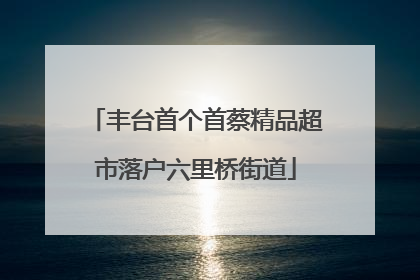 丰台首个首蔡精品超市落户六里桥街道