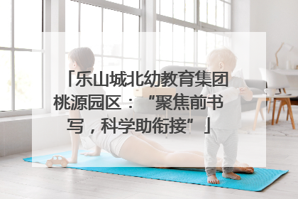 乐山城北幼教育集团桃源园区：“聚焦前书写，科学助衔接”
